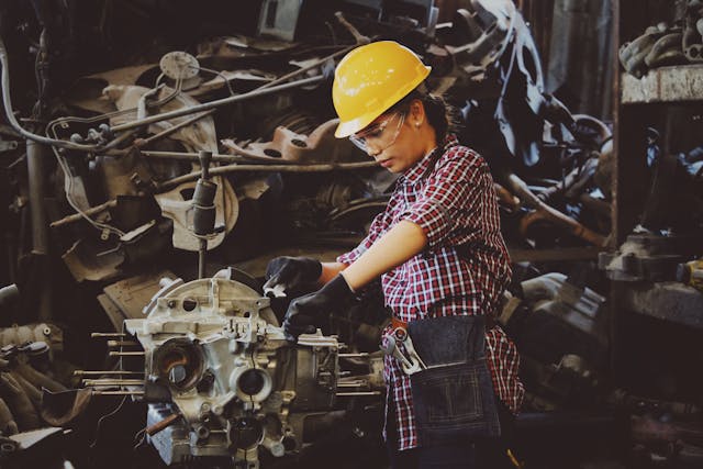 machinist working